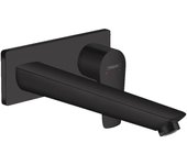 Hansgrohe talis e mezclador de lavabo oculto negro mate, caño 225mm, desagüe libre (71734670)