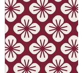 Papel pintado floral japonesa rojo