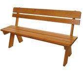 Banco de jardín hwc-l66, banco de madera banco de parque, calidad gastronómica, madera maciza 148cm ~ color miel