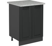 Vicco mueble bajo de cocina r-line, antracita casa de campo, 60 cm et mármol