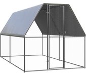Maison exclusive - jaula gallinero de exterior de acero galvanizado 2x4x2 m