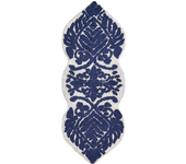 Beliani alfombrilla de baño canbar 150 x 60 cm algodón azul marino