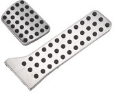 Kit de 2 piezas de pedal de acelerador de freno de acero inoxidable de repuesto de goma ppe para mazda cx-3 2016-2019
