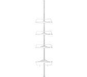 Estantería esquinera para baño con 4 baldas - altura ajustable h85/305 cm