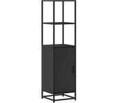 Aparador alto | aparador de comedor | armario de cocina madera de ingeniería y metal 35,5x35x139 cm cfw168032