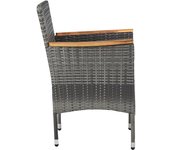2 uds sillas de comedor de jardín | silla de exterior | sillon jardín ratán sintético gris cfw465731