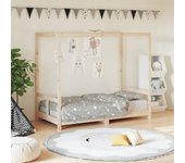 Vidaxl estructura de cama para niños madera maciza de pino 80x160 cm
