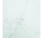 Sobre mesa blanco 60x60 cm cristal templado 6 mm diseño mármol