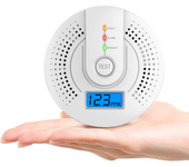 Detector de monóxido de carbono, alarma de monóxido de carbono con pantalla digital led y alarma sonora, 96 x 31 mm (sin batería)