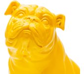 Figura decorativa perro bulldog kuatéh de poliresina 29x16x28 cm amarillo