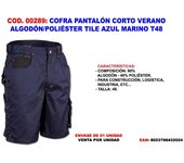 Cofra finstock pantalon corto verano algodon-pol. azul mar. t48