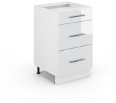 Vicco mueble bajo de cocina fame-line, blanco alto brillo, 50 cm sin encimera