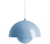 Lámpara de araña, lámpara colgante moderna, lámpara de techo colgante con bombilla, lámparas decorativas, luz cálida, 23 cm (azul)