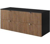 Mueble de baño, negro mate, 120 x 57 x 46 cm