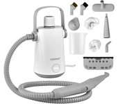 Costway limpiador a vapor multifuncional de 1000w, máquina de limpieza de vapor portátil con tanque de agua de 300ml, manguera extendida y cable largo