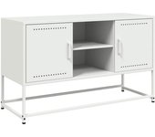 Mueble para tv de acero blanco 100,5x39x60,5 cm