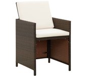 4 piezas sillas de jardín | silla de exterior | sillon jardín con cojines ratán sintético marrón cfw599980