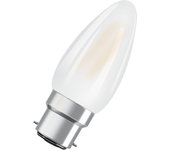 Bombilla led regulable llama esmerilada b22 470 lm 40 w blanco cálido, osram
