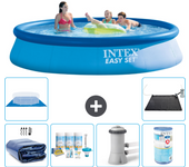 Paquete de piscina - intex - alrededor - 396x396x84 cm + accesorios a720