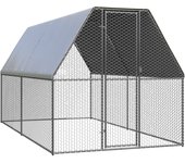Gallinero exterior 2 x 4 x 2 m techo acero galvanizado resistente al agua 02_0001689