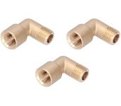 Codo reductor macho de 3 piezas, resistente, resistente al desgaste, anticorrosión, espiral de latón forjado, codo de 90º