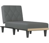 Tumbona de jardín | tumbona de exterior | silla de tela gris oscuro cfw598699