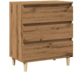 Aparador | aparador de comedor | armario de cocina madera contrachapada roble artisian 60x35x70 cm cfw16887