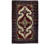 Alfombra oriental original hecha a mano, medida: 115x68 cm con certificado de autenticidad