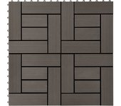 Maison exclusive - baldosas de porche de wpc 30x30 cm 1 m² marrón oscuro 11 uds