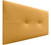 Dhome cabecero de polipiel pro cabeceros cabezal tapizado cama lujo (mostaza, 105cm)
