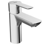 Mezclador de lavabo hansa hansaligna, conexión: mangueras flexibles de presión, con juego de desagüe, proyección: 108mm, cromo, 06092203