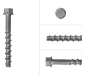 Tornillos para hormigón galvanizados m8 x 100 mm cabeza hexagonal sw13 - caja a 50 piezas