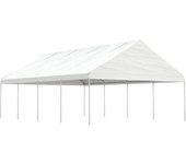 Belvedere con techo blanco 8,92x5,88x3,75 m polietileno