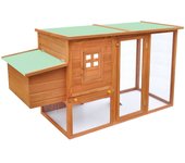 Gallinero de madera con 1 jaula para huevos