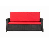 Cojines para sofá de exterior rojos cojines para sofá cojines para banco de jardín de 2 plazas 100x60x50cm cojines para muebles de poliratán-slim