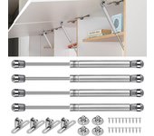 Puntal hidráulico, puntales de gas, 4 piezas, bisagra para puerta de cocina, puntal para muebles 100n, amortiguadores de gas para levantar la puerta