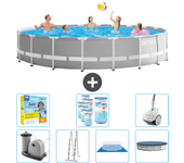 Paquete de piscina - intex - alrededor - 610x610x132 cm + accesorios cb51