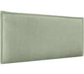 Dhome cabecero de lino natural liso con ribete 110x50cm camas 105 - verde