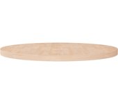 Tablero redondo de 90x4 cm madera maciza de roble sin tratar
