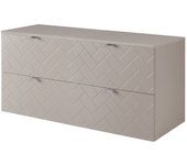 Mueble de baño, cashmere, 120 x 57 x 46 cm, tiradores plateados