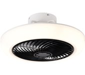 Ventilador plafón de techo con luz led wind con función verano e invierno. ventilador de techo discreto y funcional. (negro)