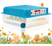 Incubadora automática - 64 huevos - verde - máquina incubadora digital - pantalla led - desmontable