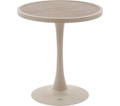 Hespéride - mesa de jardín bistro ovialon con madera de arcilla y efecto lino en aluminio