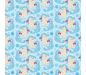 Papel pintado juvenil caballos fondo azul