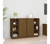 Aparador | aparador de comedor | armario de cocina de madera maciza de pino marrón miel 120x35x80 cm cfw60207