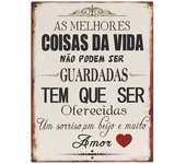 Origen home decor adornos pared portugues placas metal | placa de metal beige rectangular - 33x25x1cm