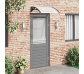 Marquesina para puerta negra y transparente 200x75 cm pc vidaxl