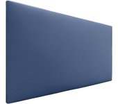 Dhome cabecero de polipiel liso cabeceros cabezal tapizado cama (polipiel azul, 110cm (camas 80/90/105))