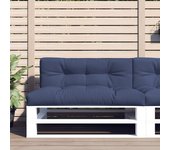 Vidaxl cojines para muebles de palets 2 unidades tela azul marino