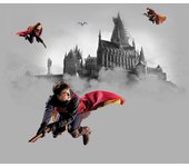 Fotomural harry potter colegio hogwarts gris y rojo - 3 x 2,7 m - sanders & sanders